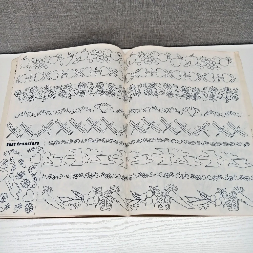 VTG Leisure Arts Transfer Alphabets Borders Vol 1 Monogram Embroidery 1975‎
